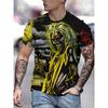 Large Men's T-shirt with Bold Monster Pattern