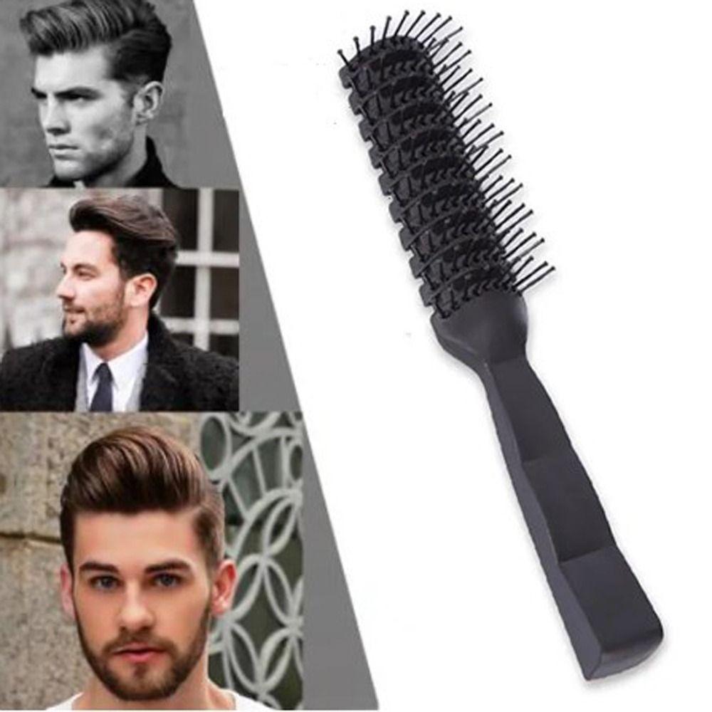 Professional Anti-static Heat Comb Plastic Massage Ribs Hair Comb Detangling Vent Brush  Men/Boy