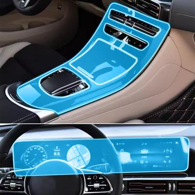 Car Interior Protective TPU Film for Mercedes Benz EQC 350 400 2020 2025 Anti-scratch Central Control Screen Pre-cut PPF Cover