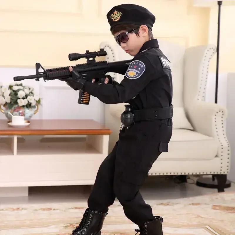 Nieuwe Kinderen Jongens Meisjes Grappige Politieagent Kostuums Kinderen Politie Uniform Cosplay Kleding Pak Halloween Party