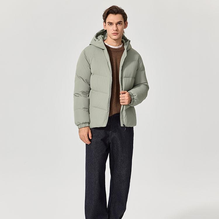 Skechers Windproof Waterproof Stain Resistant Warm Insulated Anti Static Versatile Short Hooded Down Jacket Men Outerwear L425M005-04H0