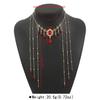 Sparkling Rhinestone Necklace Tassel Chain Shiny Choker Exquisite Clavicle Chain  Women