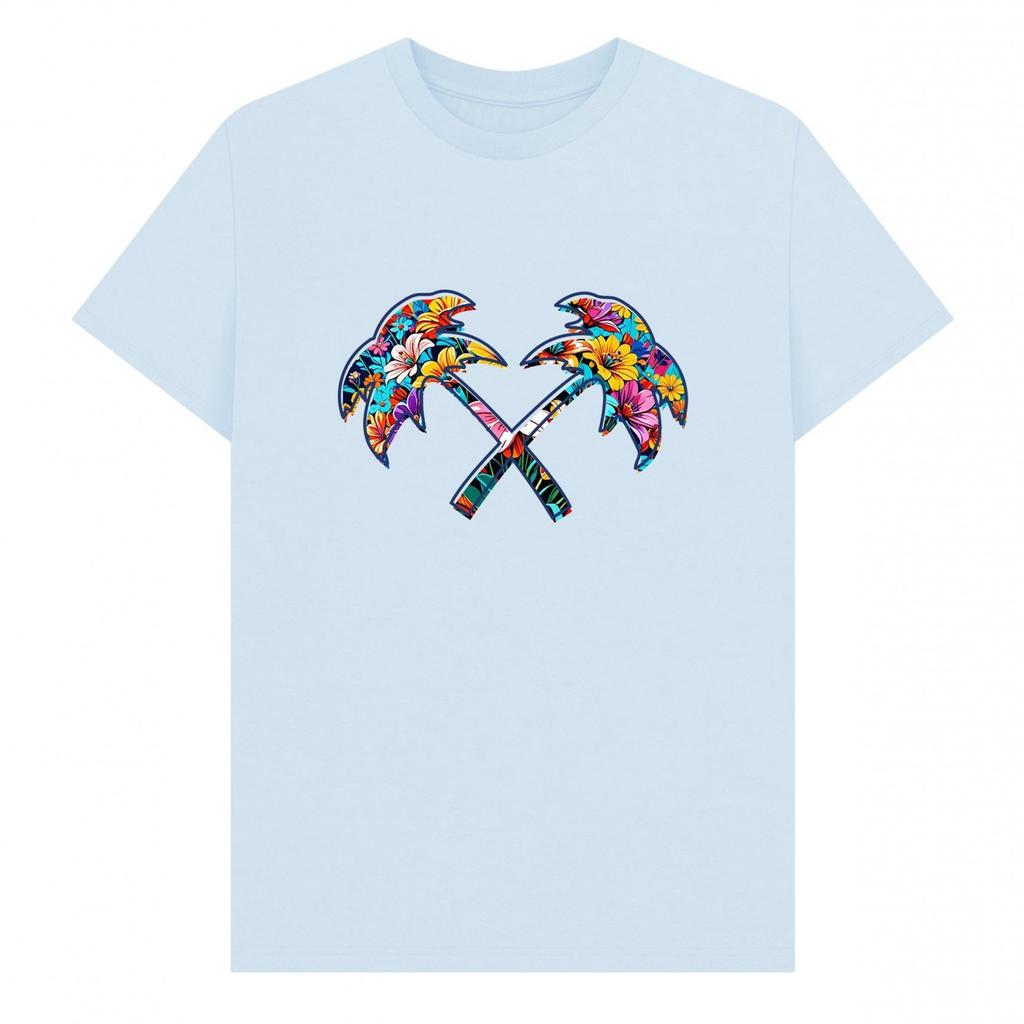 Trainer Spotter Unisex Adult Cross Palm Flowers T-Shirt