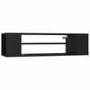TV Wall Cabinet Black 100x30x26.5 Cm Engineered Wood