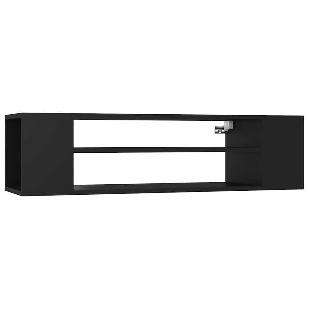 TV Wall Cabinet Black 100x30x26.5 Cm Engineered Wood