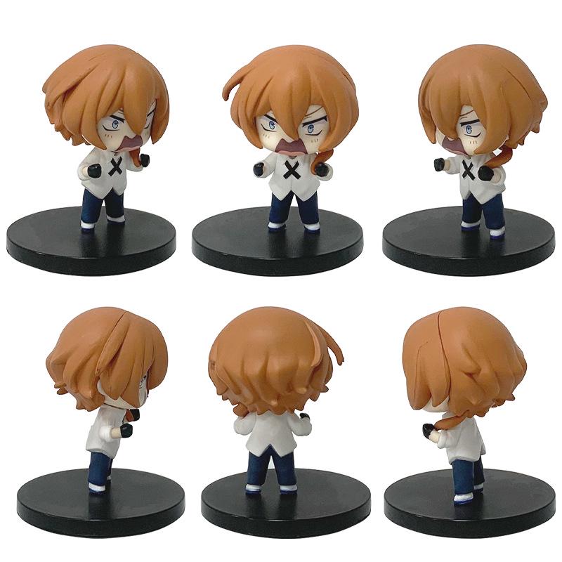 Bungo Stray Dogs Q Version Dazai Osamu & Nakahara Chuuya Hand-Painted Figurines for Desktop & Car Ornaments.