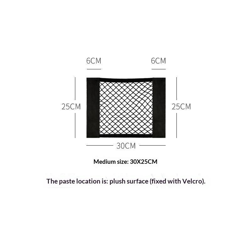 Auto Terug Achter Mesh Kofferbak Zetel Elastisch Netto Magische Sticker Universele Opbergtas Zak Kooi Auto Organizer Rugtas