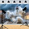 Marine Lighthouse Sailboat Theme Photography Background Wall Decor Romantic Healing Backdrops Portrait Photo Props LH-04
