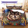 Natvie Wolf Pattern Bedding Quilt Set Quilt Cover Pillowcase Home Decoration Birthday Gift (1 * Duvet Cover + 2 * Pillowcase, Without Core)