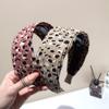 Autumn Winter Leopard Pleatted Plain Wide Hairband Headband Adult Hair Accessories Hair Jewley