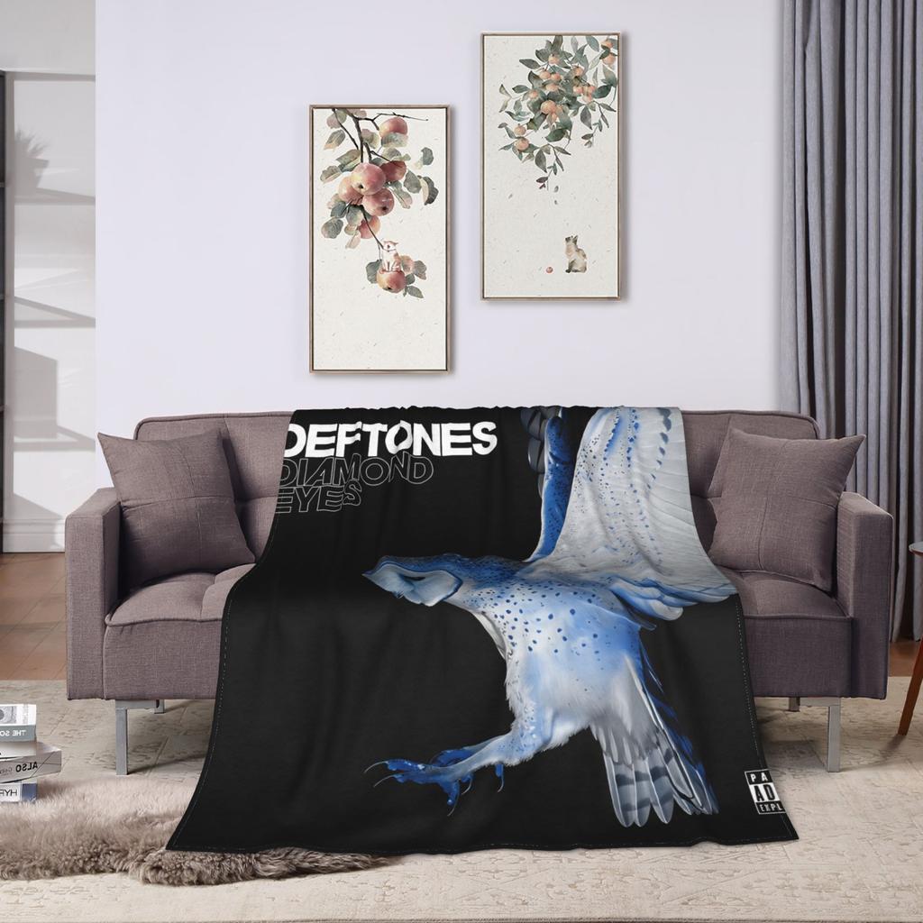 Deftones Metal Band Warm Soft Blanket  Picnic Plush Throw Blanket Pattern Couch Chair Flannel Bedspread Sofa Bed Cover