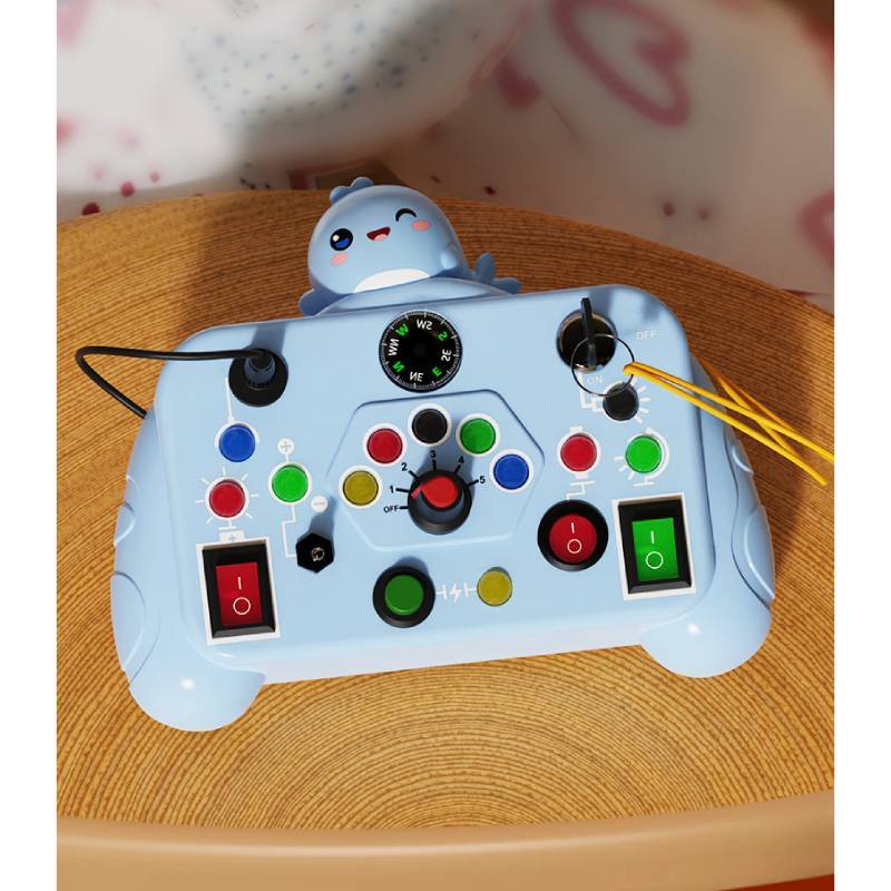 Montessori Busy Board With Led Lights And Sound For Toddler Sensory Development