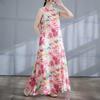 New Boho Long Dress Summer New Style Add Fat To Increase Sleeveless Crew-neck Print Dress