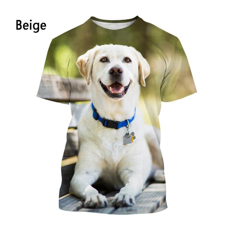 Labrador Retriever T-Shirt Sommermode Haustier Hund Herren Damen Casual Kurzarm 3D Druck T-Shirt