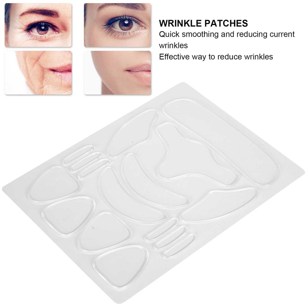 16 Stück Falten-Patches für das Gesicht, wiederverwendbare Anti-Falten-Patch für Augen, Mund, Stirn, Kinn