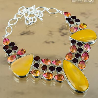 Regalo di compleanno per lei Collana regolabile con catena in mookaite naturale Argento 925