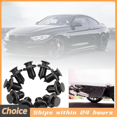 Hood Fender Push Rivets 10mm Bumper Clip Retainer Screw Plastic Door Panel Fender Liner Retainer Clip Auto Bumper Fender Buckle
