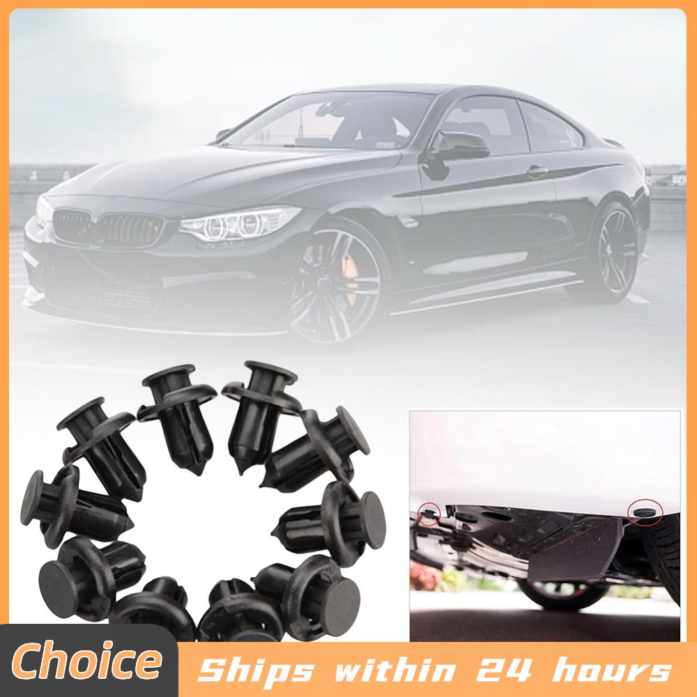 Hood Fender Push Rivets 10mm Bumper Clip Retainer Screw Plastic Door Panel Fender Liner Retainer Clip Auto Bumper Fender Buckle