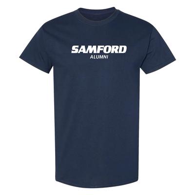 Samford University Bulldogs Alumni Block T-Shirt - Navy