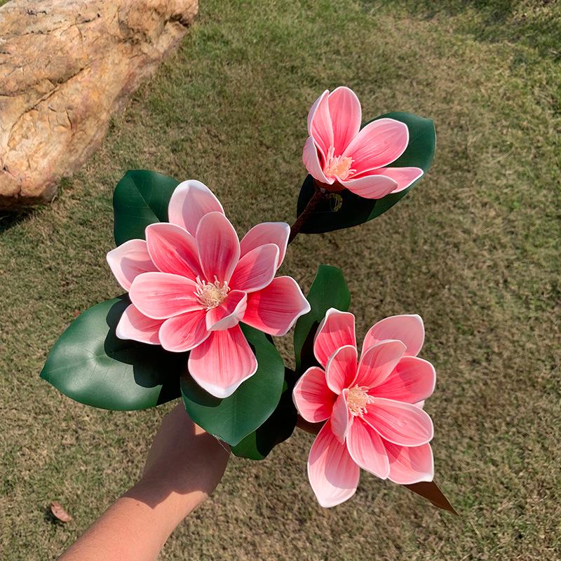 High-End Chinese Style Magnolia Artificial Flower Arrangement for Home Decor
