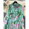Accessible Luxury Retro Style Shirt Collar Spring Socialite Dress