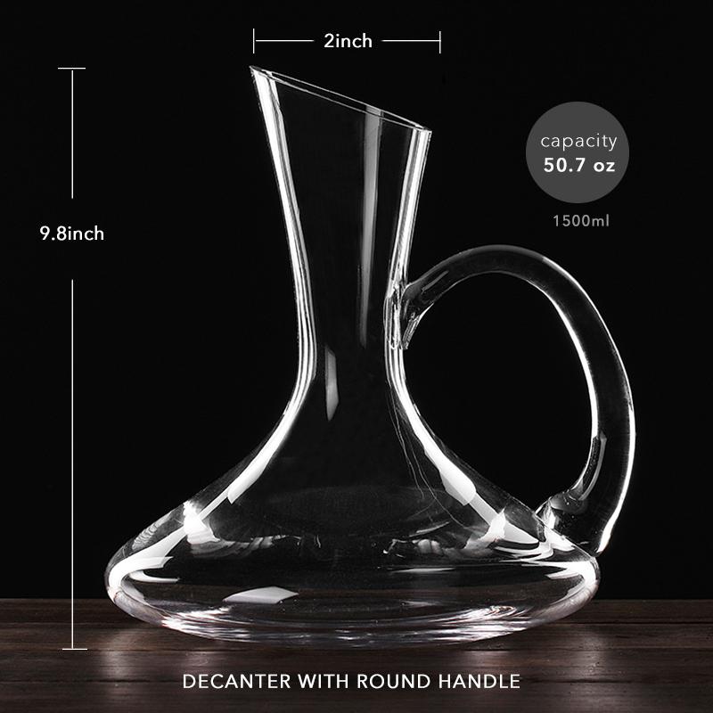 

Стеклянный графин для вина с ручкой, кристально чистый графин для красного вина, подарки любителям вина, графин для вина