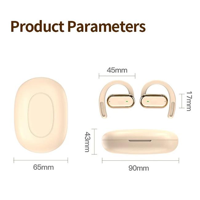 Wireless Bluetooth 5.4 Headphones Ear Hook Earphones HiFi Stereo Waterproof Headsets Noise Reduction Touch Earbuds