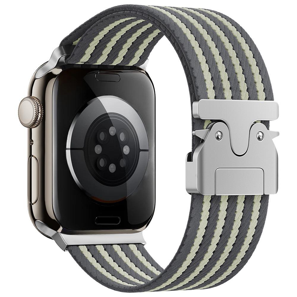 

URVOI Elastic Band for Apple Watch Ultra 2 1 Series 10 9 8 7 6 5 4 SE Nylon braided strap for iWatch parachute buckle wristband 38 40 41 S10 42mm серый