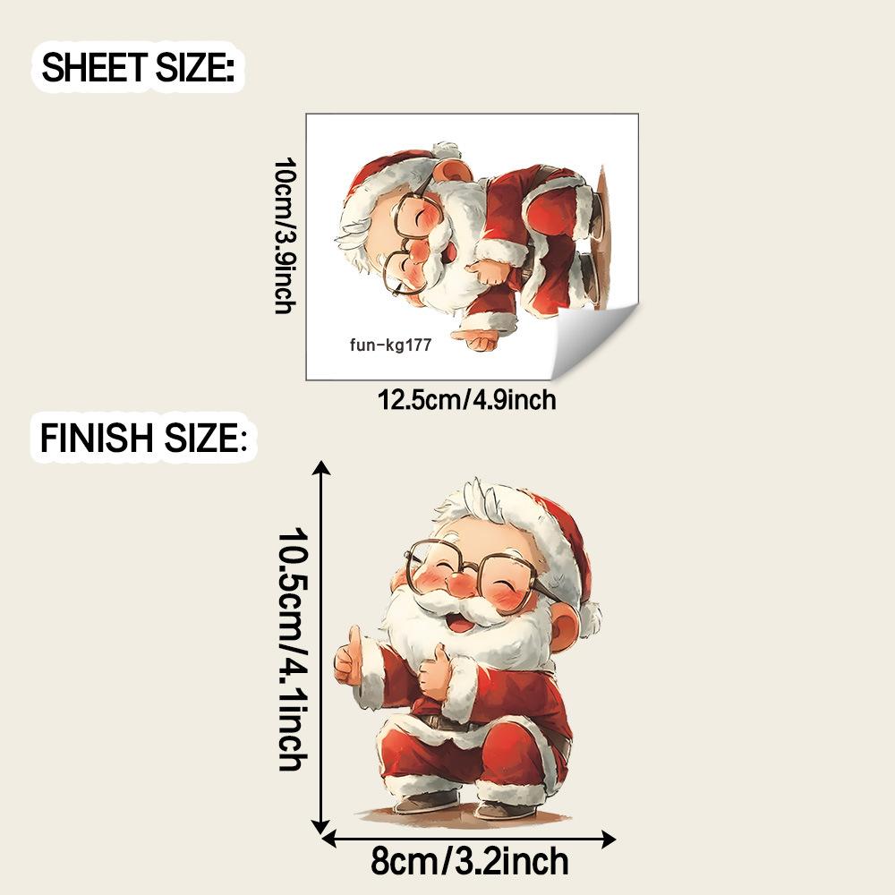 Painted and Praised Santa Claus Home Background Switch Beautification Wall Stickers