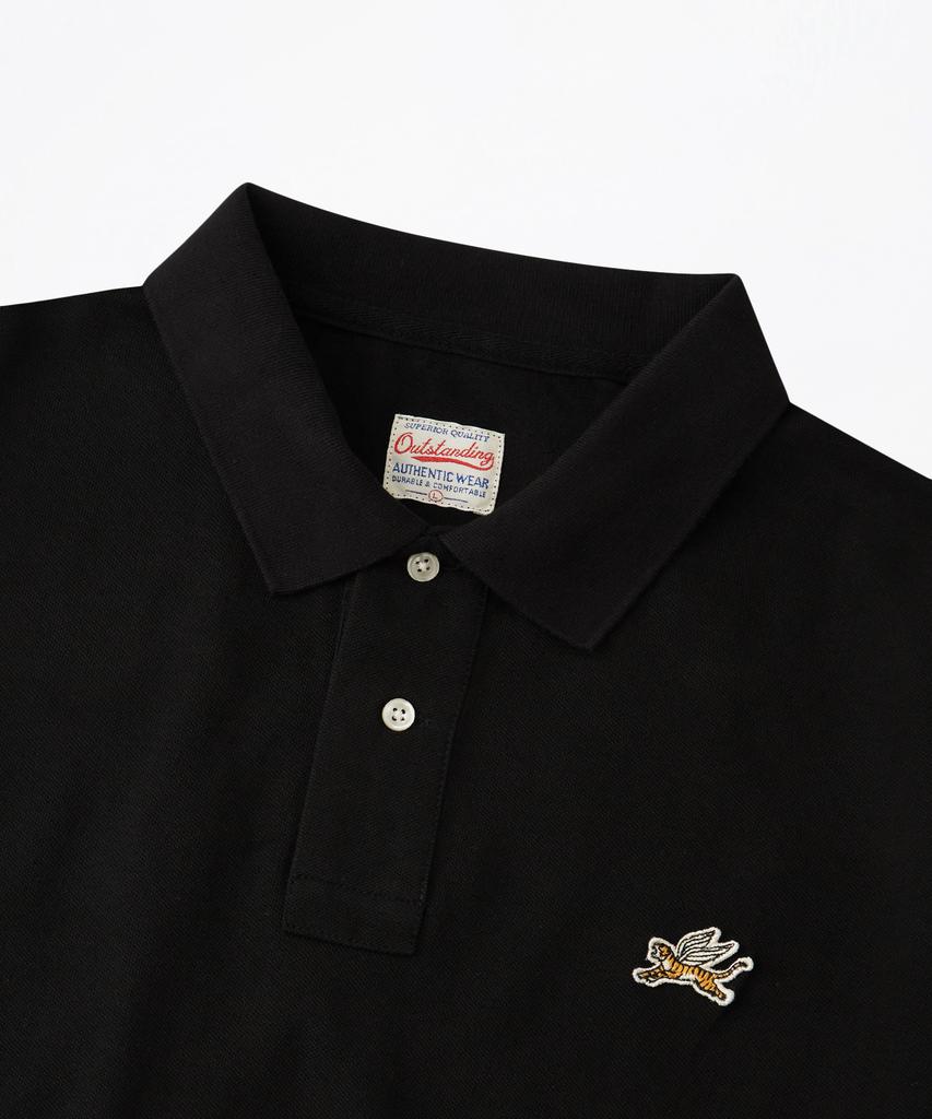 OUTSTANDING Mighty Tiger Pk Collar Tee_Black