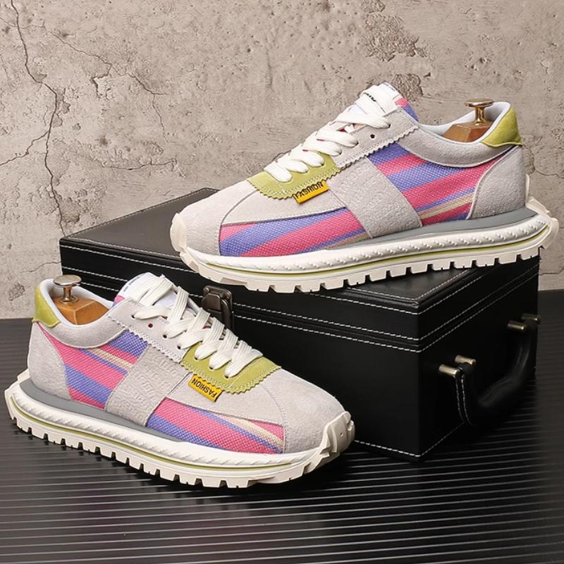 Fashion Forrest Gump men's shoes, breathable dad shoes, fashionable color-blocking, versatile, lightweight and casual sports shoes  b26