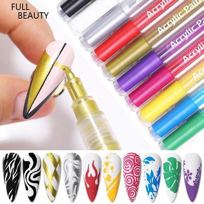 3ML Acrylverf Gel Nagellak Pen One Step Nagellak Gelpotlood Roze Nail Art Gelvernis