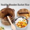 HOCUF Eco-Friendly Wooden Rice Bucket
