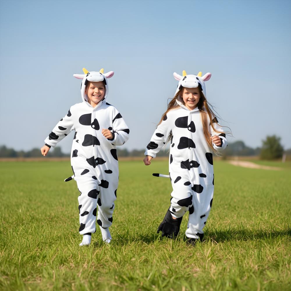 Pajama Onesie Kigurumi Costume Disguise Cow 115-125Cm