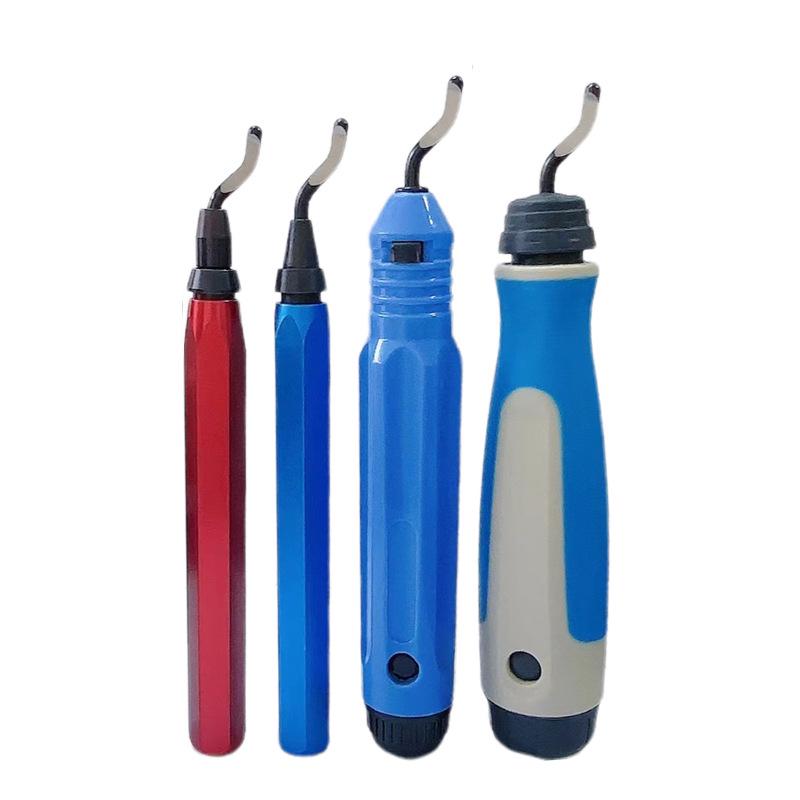 Handheld Metal & Plastic Deburring Tool with Scraper and Trimming Knife
