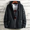 Men's Plus Size Hooded Windbreaker with Fleece Lining
