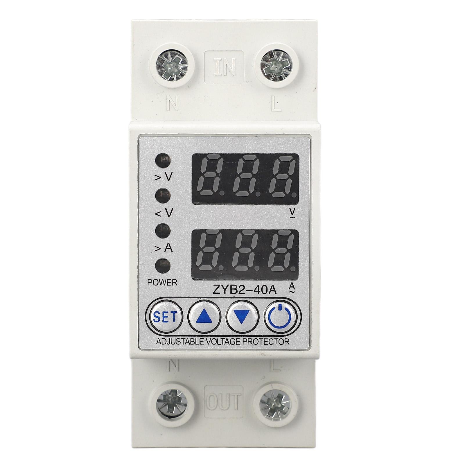 

Voltage Protective Device Auto Recovery Over Under Voltage Protector 2P 220V AC 40A