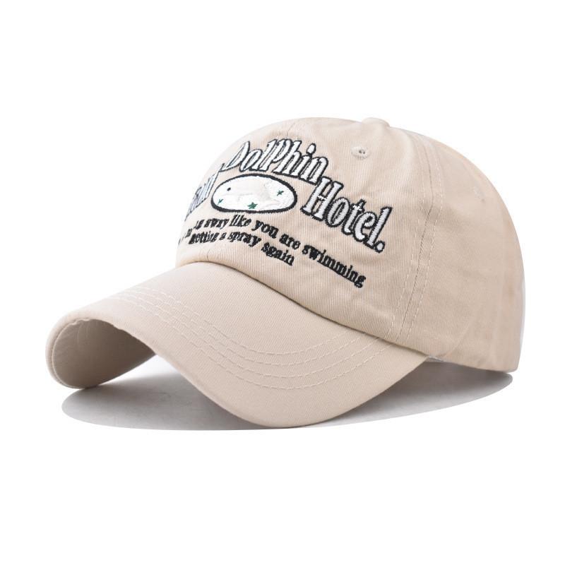 Washed Hat Old Cartoon Little Dolphin Baseball Hat Made Of Cotton