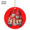 2D Flat "Love" Couple Gnomes Acrylic Decoration Sign, Bow, Love, Gift, Holiday Gift, Suitable for Wall Decoration, Porch, Room, Villa, Accents Home, H