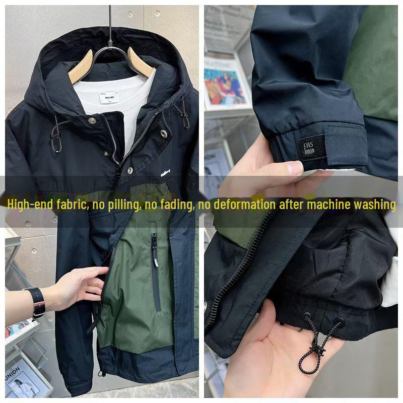 Men's Versatile Spring Hooded Workwear Jacket