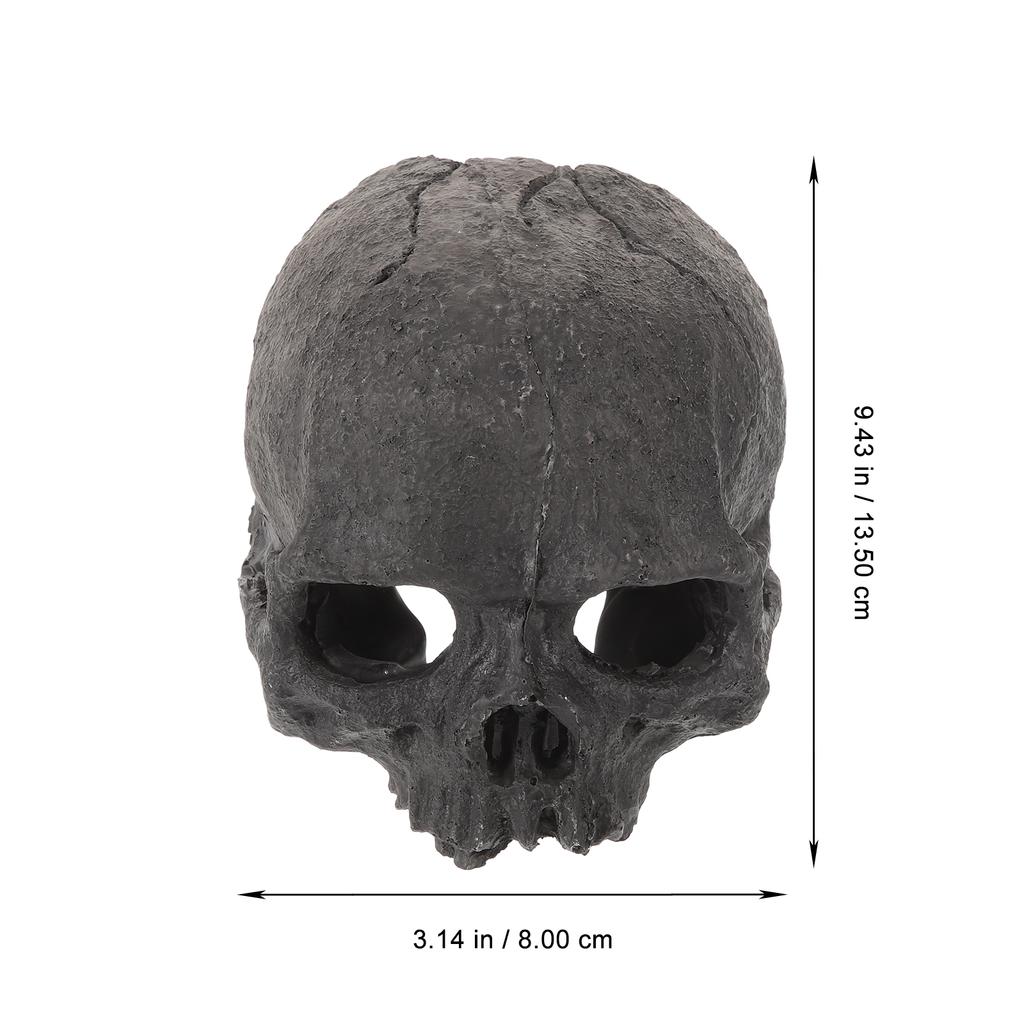 Black Skull Resin Naments Fish Tank Decorations Aquarium Decor Fake Model Pet Products Resin Head Bone Statue Fish Tank