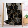 2D honeycomb plaid digital printing flannel blanket blanket wish