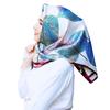 Fashion Kerchief Silk Satin Hijab Scarf For Women Leaves Print Shawl Bag Scarf 90*90cm Square Shawls and Wraps Neck Scarves
