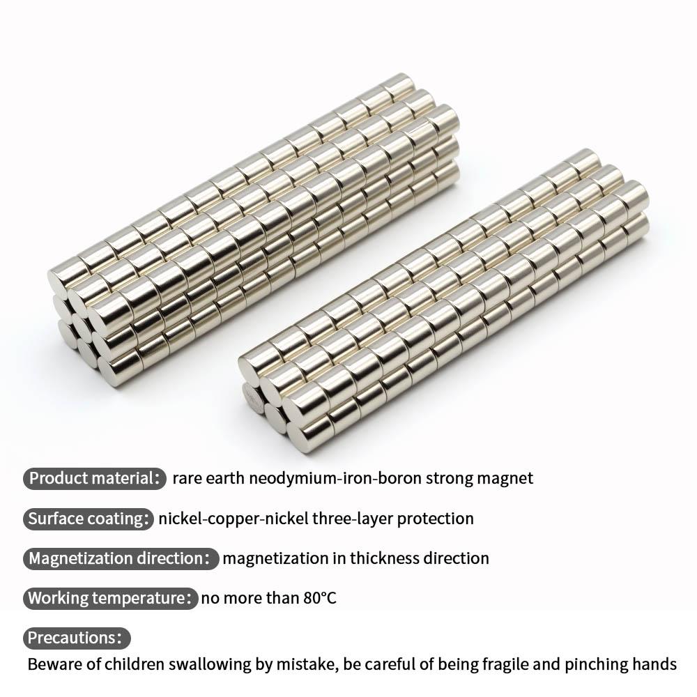 8x8mm Super Strong Neodymium Magnet N35 NdfeB Permanent Magnetic Imanes Round Powerful Magnets Refrigerator Magnet