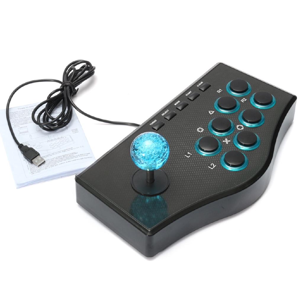 Street Fighting For PS3/PC Arcade Gamepad Black USB Rocker Game Controller Arcade Joystick Gamepad Fighting Stick For Android Plug And Play