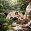 Handmade Portable Folding Fan Decorative Retro Handheld  Fan  Hanfu Accessories