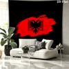 Republic of Albania Wall Tapestry Aesthetic Wall Hanging Printed Fabric Blanket Decorative Tapestries for Bedroom Living Room Home Decor