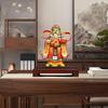 Aris & Juno Chinese Feng Shui God of Wealth Decoration Set - Zhao CAI Jin Bao Figurine with Brass God of Wealth and Yuan Bao for Home Office Decor,