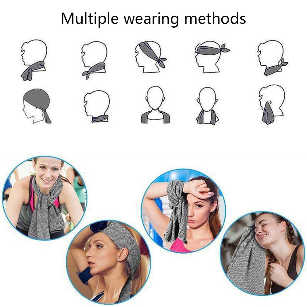 1× Cooling Hoodie Towel for Neck & Face for Yoga, Sports, Gym, Fitness Exercise