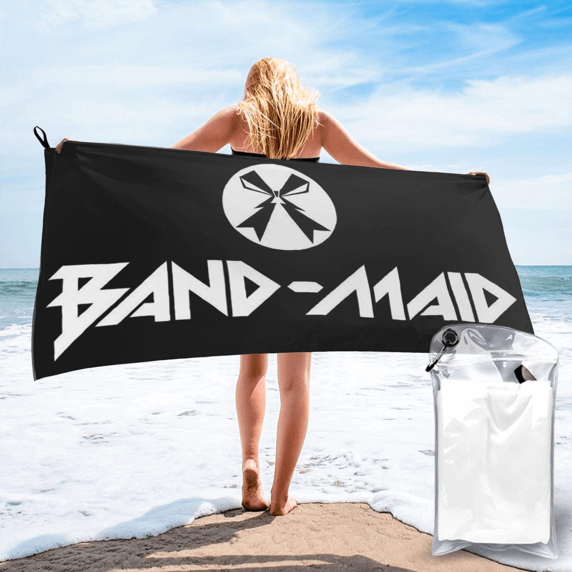 

Band Maid Japan Metal Rock Beach Towel Soft Microfiber Quick Dry Absorbent Quick Towels For Bath W30*H60(CM)